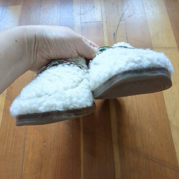 Dolce Vita Cream Loafers with Silver Chain - Picture 8 of 13